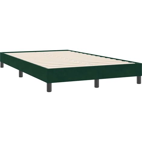 Maison Exclusive - Bettgestell ohne Matratze Dunkelgrün 120x220 c