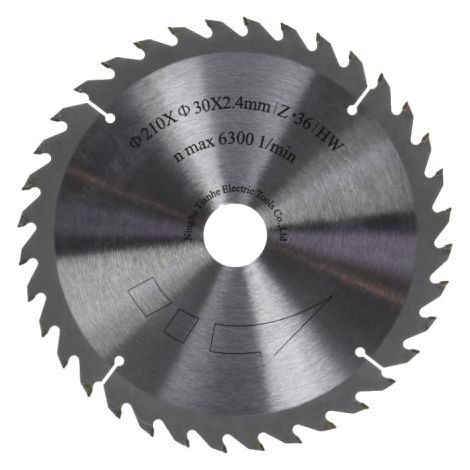 Lama sega circolare hw per legno disco 210 x 30 mm 36t per Scheppach pl75
