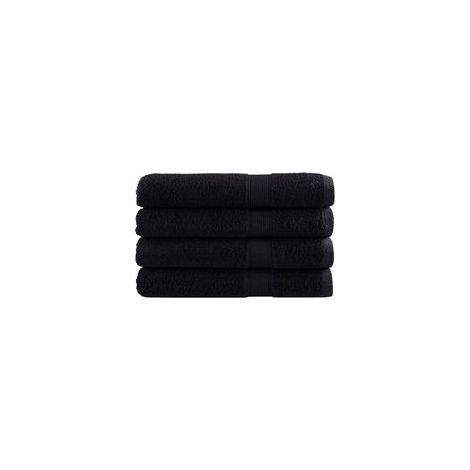 SOLUND Premium-Saunahandtücher, 4er-Set. Schwarz, 80 x 200 cm, 600 g/m². – Crezuo (1/4)