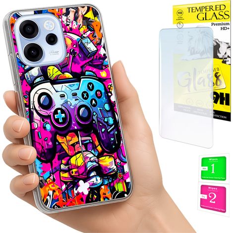 Funda para Oppo Reno 15F / 15F FS con cubierta para foto, tapa trasera y cristal 9H. (1/5)