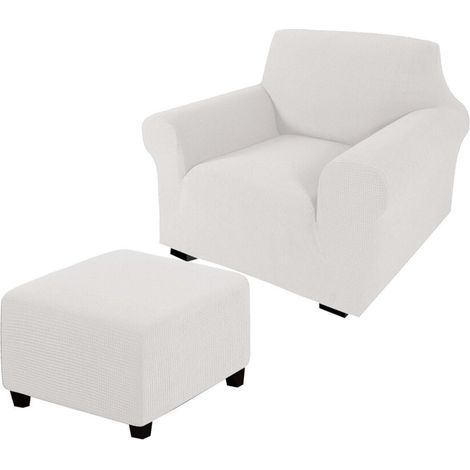 Housses de chaises avec housses de repose-pieds, housses de canapés élastiques avec housses de repose-pieds, housses de fauteuils amovibles et lavables, protections antidérapantes pour meubles. (1/5)