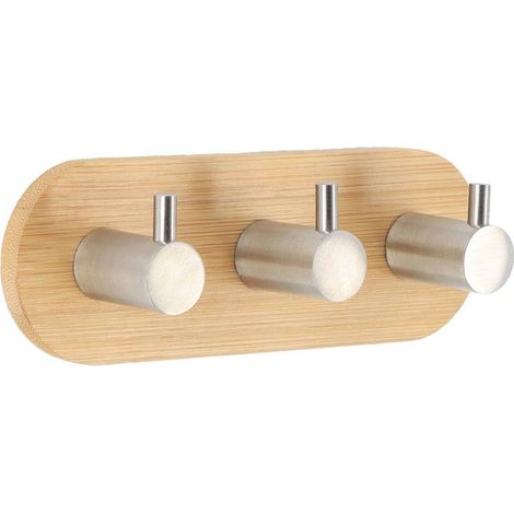 Dreifacher bambus-metall-kleiderhaken 3m - chrom - Tendance (1/2)
