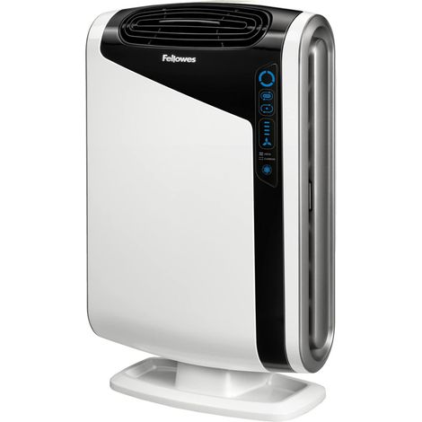 Fellowes Purificatore d'Aria AeraMax DX95, per Casa e Ufficio, per Ambienti Fino a 42 mq, con Filtraggio a 4 Stadi, Filtro HEPA e Filtro al Carbone, Sensore AeraSmart e Aera+, Colore Bianco (1/3)