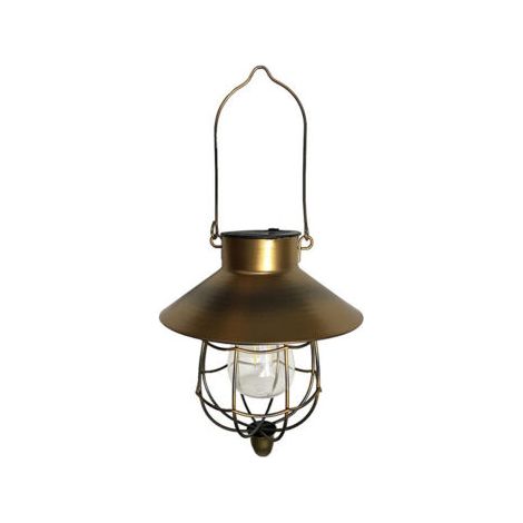 Lanterne solaire d'extérieur vintage en métal, lampe de jardin solaire avec lumières LED chaudes pour jardin, cour, patio, décoration d'arbre, éclairage solaire, bronze
