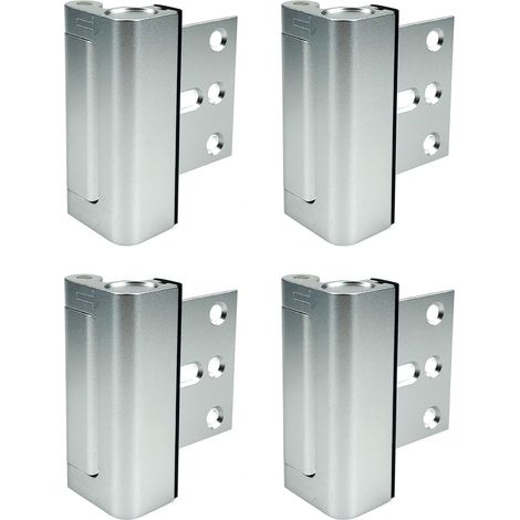 Charnière de porte de sécurité en acier inoxydable, finition argentée, robuste et durable, idéale pour une installation fiable et esthétique (1/4)