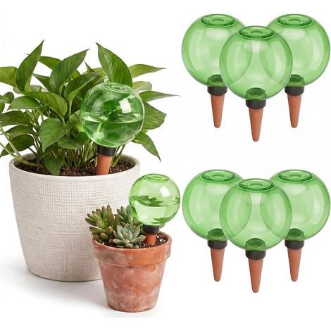 Lot de 6 boules d'arrosage pour plantes - 500 ml - Arrosage automatique des plantes et auto-arrosage - Boules d'eau transparentes pour plantes d'intérieur, balcon, jardin - Distributeur d'eau (1/5)
