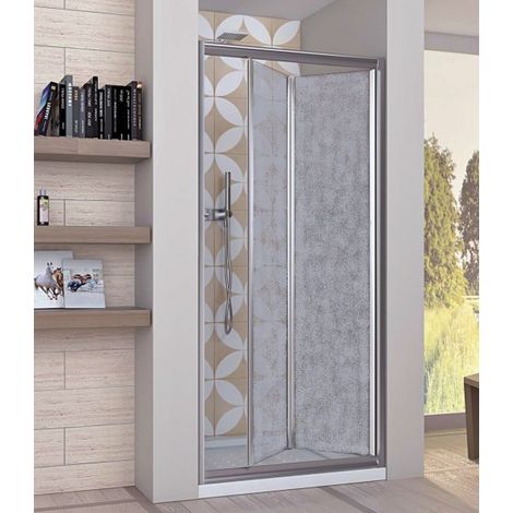 Porta Doccia Libro Due Ante Cristallo 5mm Opaco h190cm Emma Opaco 6mm,66/70 cm
