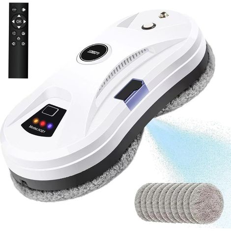 Nettoyeur Vitres, 5600Pa Laveur de Vitre avec Fonction Pulvérisateur Trois Modes de Nettoyage, Laveur de Vitre Automatique avec Télécommande, pour Toutes Les Surfaces Lisses (1/5)