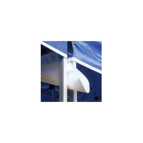 Gouttières de pluie de 3 m pour auvent escamotable, auvent en polyéthylène, accessoires de drainage pour événements d'été en plein air, fête, design pente - Blanc (1/3)