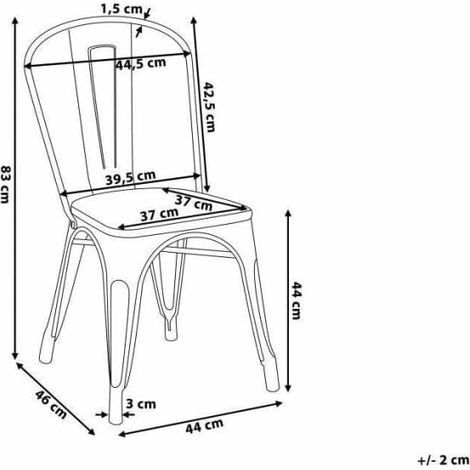 Stuhl aus mattweißem Metall mit hellem Holzsitz – Industriestil (1/5)