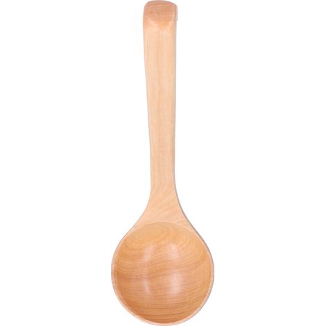 Großer Suppenlöffel mit langem Griff und Haken, auch als Öllöffel für Porridge und Eintöpfe geeignet. (1/5)