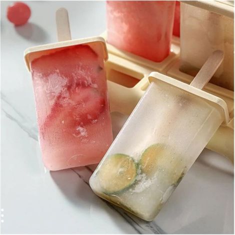 Moules à glace maison, bacs à glaçons maison avec bâtonnets en plastique, moules à glace, bacs à glaçons (1/5)