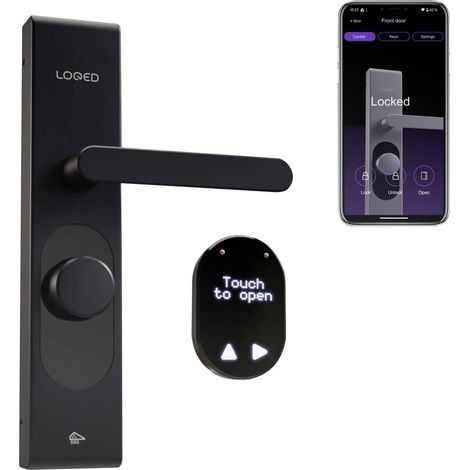 SHELLY Smart Lock LOQED, Serratura Elettronica per Porta, Nero (1/3)