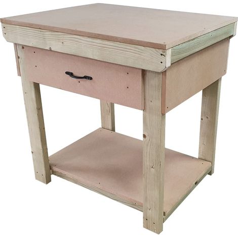 Wooden MDF Top Workbench With Drawers (V1), 3ft (90cm)