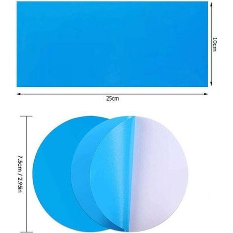 Rustine pour Piscine, Piscine Patch De Réparation,20 Pièces Kit de Réparation de Patch,Rustine Piscine Correctifs Auto-adhésives Rustine,Auto-adhésifs en PVC pour Piscine Piscine Jacuz (1/4)