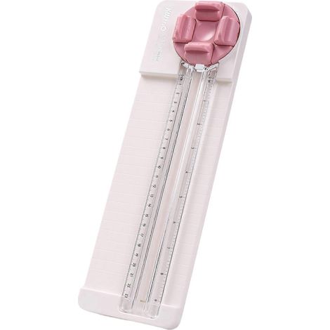 KW-Trio Papierschneider 4-in-1 Rollschneider 23 cm Länge mit Gerade-, Wellen-, Perforations- und Falzfunktion