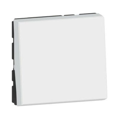 Legrand – Interrupteur va-et-vient 10AX 250V Mosaic Easy-Led 2 modules – Blanc RAL9003 finition brillante – Connexion rapide sans outil – Voyant lumineux