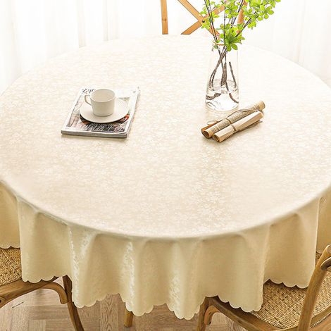 Nappe Ronde - Polyester Jacquard - Imperméable - Pour Intérieur Et Extérieur - Diamètre 150 Cm (1/5)
