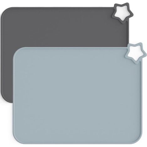 Confezione da 2 tovagliette in silicone per bambini. Tovagliette antimacchia e antiscivolo. Tovagliette in silicone resistenti all'olio e all'acqua. Resistenti al calore. (1/5)