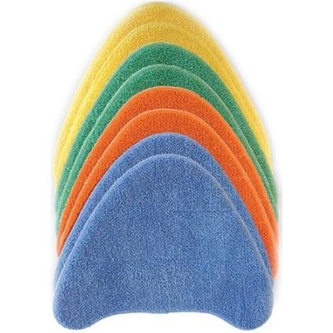 8-teiliges Set Mikrofasertücher für Klettverschlüsse, mehrfarbige Reinigungspads