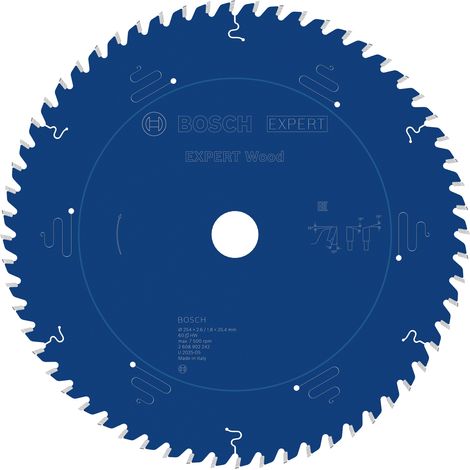 Bosch EXPERT Wood Circular Saw Blade 254 x 2.6/1.8 x 25.4 mm T60 2608902242 (1/5)