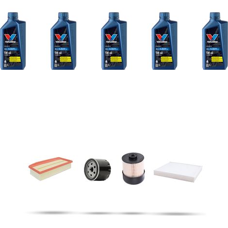 Kit tagliando 4 FILTRI e 5L OLIO compatibile con Renault Clio IV 1.5 DCI 81kw Dal 2016 (1/5)