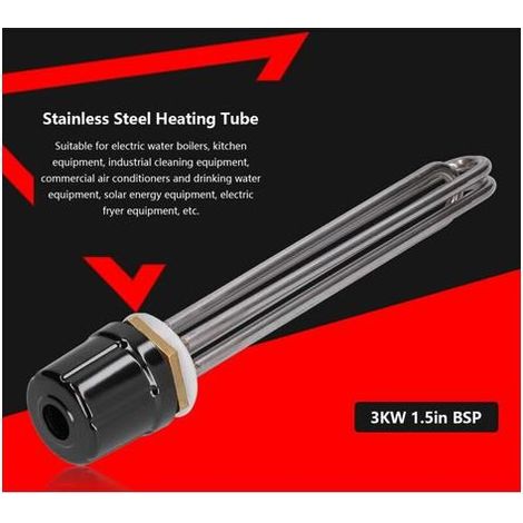 220-380V 3KW Resistance pour Chauffe Eau SUS304 Résistance Chauffante Flange Capuchon et Bague D'étanchéité