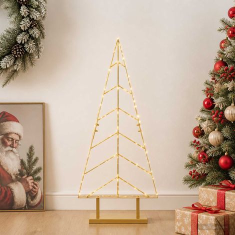 Sapin de Noël en métal avec support KUOPIO 90 cm Acier Doré (1/5)