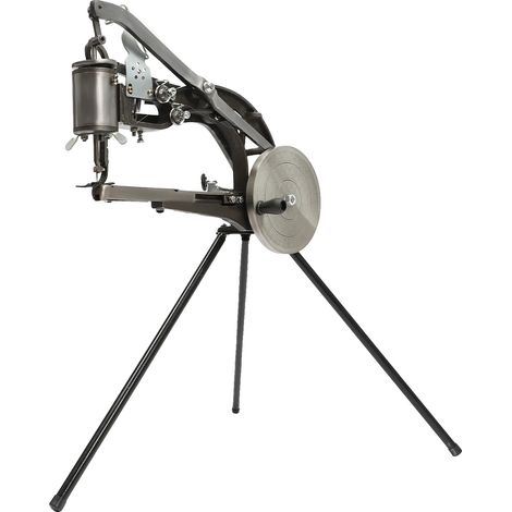 Machine à coudre en cuir, fonctionnement à manivelle, idéale pour les matériaux épais, noir