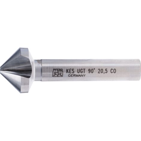PFERD TOOLS HSSE Co5 Kegel-und Entgratsenker 90° Ø 20,5 mm Schaft-Ø 10 mm DIN 335 C mit Ungleichteilung (1/4)