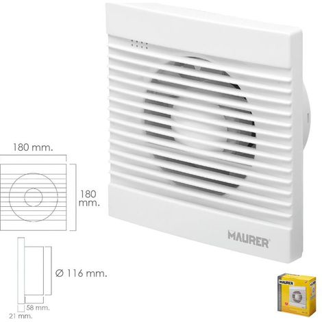 extractor humos baño 16 watt. salida ø 116 mm. extractor humo, extractor baño, extractor baño humos,extractor olores, (1/3)