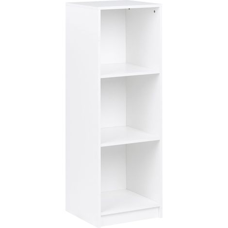 Libreria a 3 ripiani in truciolare 40 x 40 cm Bianca Zehna