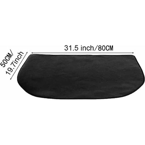 Tapis de foyer ignifugé en fibre de verre pour radiateurs, cheminées, barbecues et terrasses, 50×80 cm (1/4)