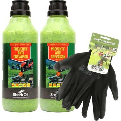 Préventif anti-crevaison Shark Oil OKO 500 ml par 2 + gants multi-services (1/5)