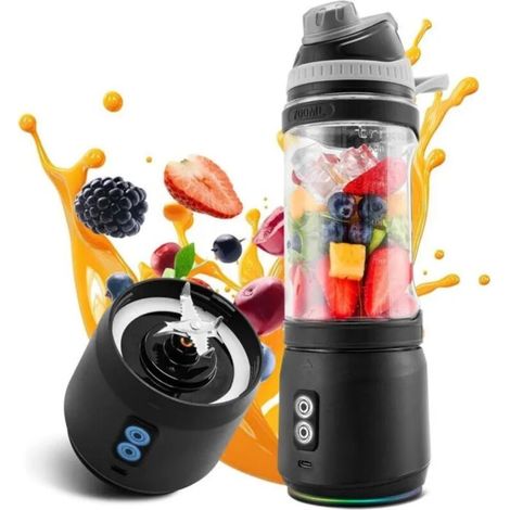 Mixeur Blender Portable 700Ml 2 Modes avec 6000mah Batterie Blender Smoothie Milk Shakes avec 6 Lames (1/4)
