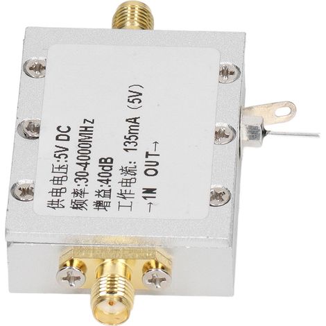 HF-Verstärkermodul 30–4000 MHz, 40 dB, Aluminiumlegierung, rauscharm, für Fernbedienungsempfänger, 5 V DC (1/5)