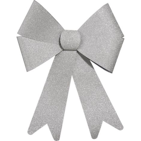 Déco de Noël Noeud Argent Pailleté 23 x 30 cm - Feeric Christmas (1/2)