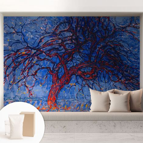 Carta Da Parati Non Tessuto - Con Colla Inclusa per Camera da Letto - Facile da Applica - Motivo decorativo Albero della Fiamma 208x146 cm (1/5)
