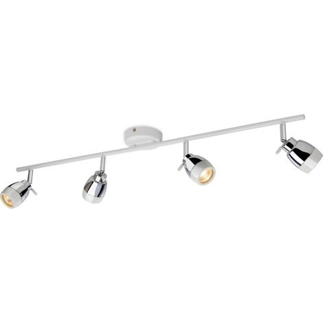 Firstlight Marine - Plafonnier de salle de bain à 4 projecteurs, blanc, chrome IP44, GU10