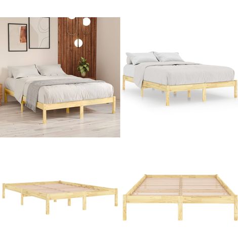 Massivholzbett 180x200 cm - Holzbett - Massivholzbette - Kiefernholzbett - Doppelbett - Boxspringbettrahmen - Home & Living (1/5)