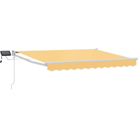 Maison Exclusive - Tenda retrattile manuale con LED Sabbia (1/5)