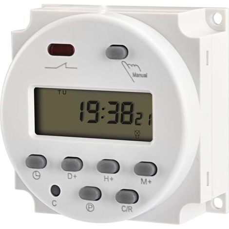 Interrupteur Commutateur Numérique à Cristaux Liquides programmable Relais CN101A DC 12V 16 Amp SPST (1/4)