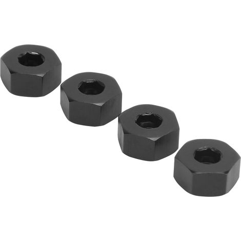 Lot de 4 adaptateurs hexagonaux de moyeu de roue de 5 mm à 12 mm pour camions RC WPL D12 1/10 (noir) (1/5)