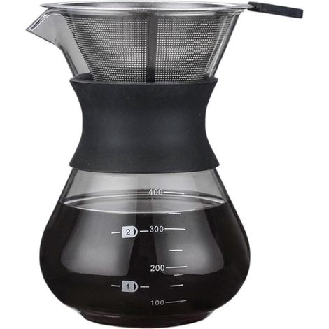 Manuelle Filterkaffeemaschine mit Edelstahl-Kaffeefilter, manuelle Filterkaffeemaschine mit Wärmeisolierung (1/5)