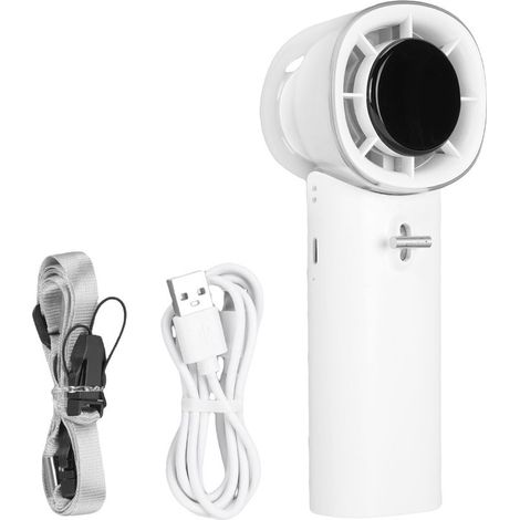 Ventilateur portable silencieux, 3600 mAh, rechargeable sur batterie, 128 vitesses réglables, mini ventilateur personnel idéal pour le camping, la plage, l’extérieur et l’intérieur, dimensions : 6 x 5 (1/5)