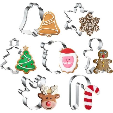 Emporte-pièces de Noël - Lot de 7 - Acier Inoxydable 304 - Compatible Lave-Vaisselle - Sécuritaire pour Enfants (1/4)