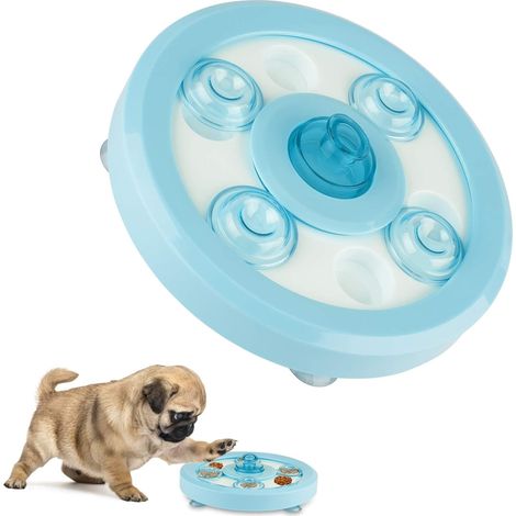 Jouet de mangeoire pour Chien, Chien Bol Jouet d Distributeur Croquettes avec Base antidérapante Jouet interactif pour Chien Améliorer IQ Jouet de Dressage pour Chien Bleu