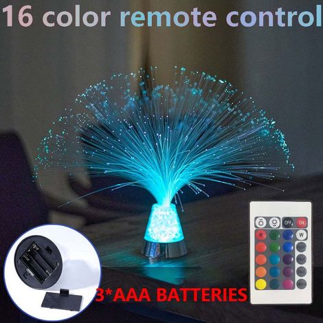 Lampe de Table Ciel Étoilé LED, Fibre Optique Multicolore, Télécommande, Veilleuse Décorative (1/5)
