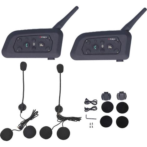 Talkie-walkie Bluetooth VNETPHONE V6, mains libres, lecteur de musique MP3 stéréo duplex intégral, compatible avec les casques de moto (1/5)