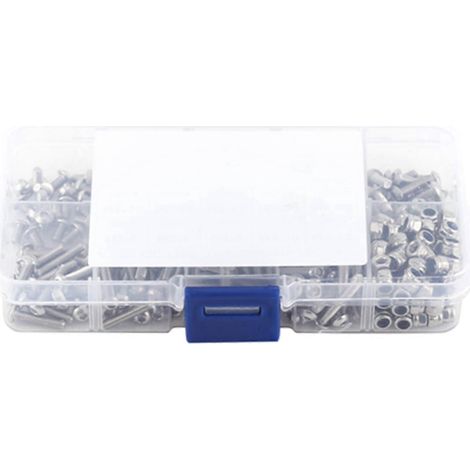 Assortiment de 280 vis et écrous de blocage à six pans creux en acier inoxydable SS304 M3